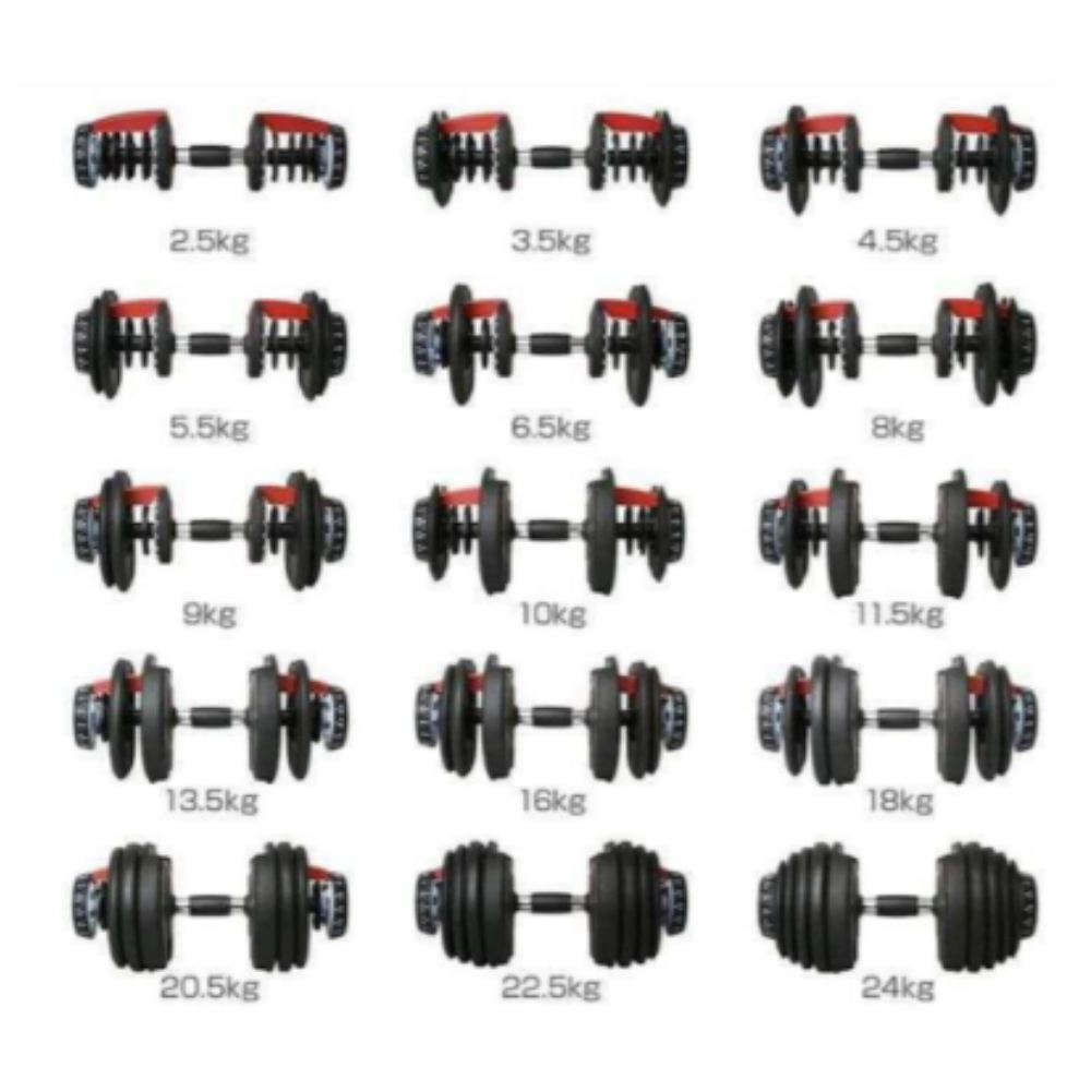 Handlóð - stillanlegt 2,5 kg – 24 kg.-